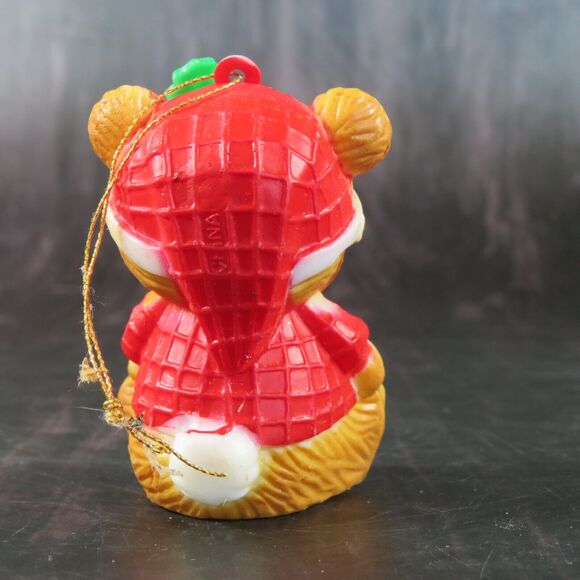 Teddy Bear Ceramic Christmas Ornaments, R.O.C Light Covers Vintage 3” Lot 5 - Picture 9 of 16